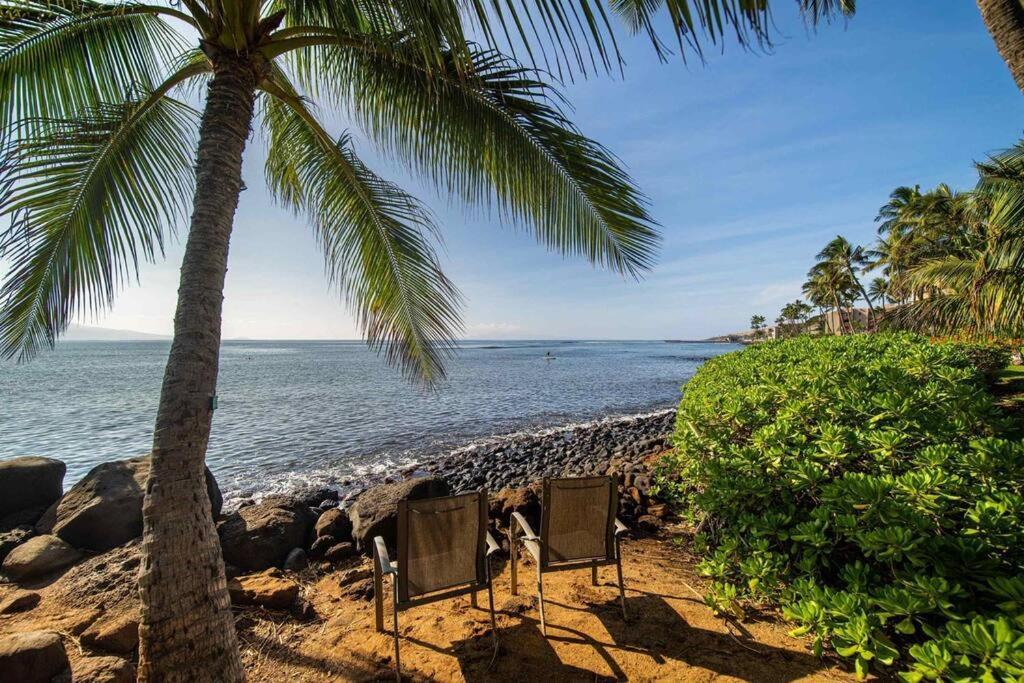 Stunning Maui Direct Ocean Front On The Beach, Walk To Beach From Condo, Watch Turtles, Whales, Ac In All Rooms Ocean View Pool And Spa Wailuku Eksteriør billede